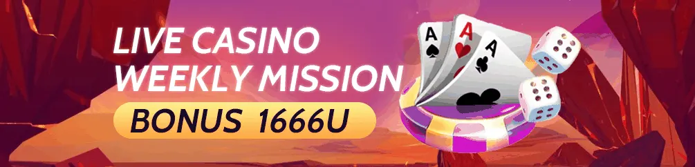 UT-Casino-Live Casino Weekly Mission Bonus 1666U